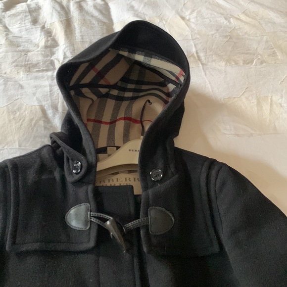 Burberry Black Wool Hooded Duffle Coat size US 2 - Picture 13 of 13